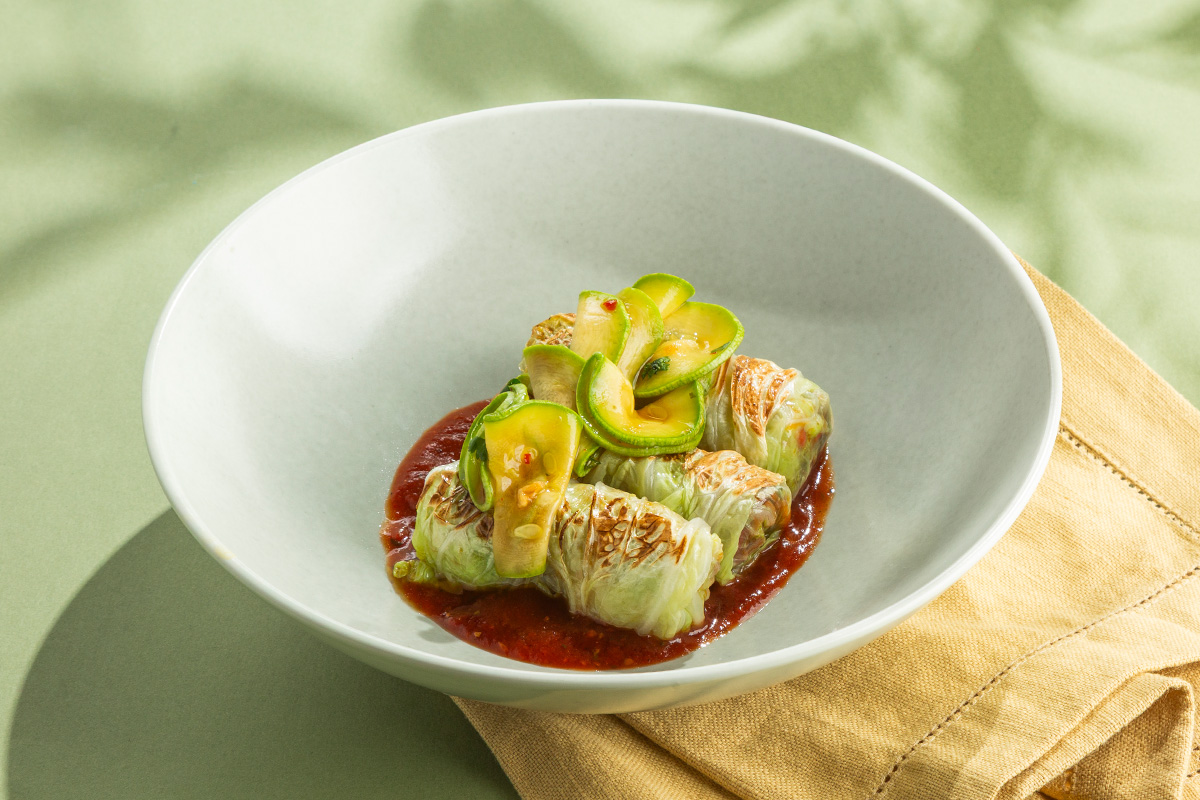 Сарма с овощами и битыми цукини 